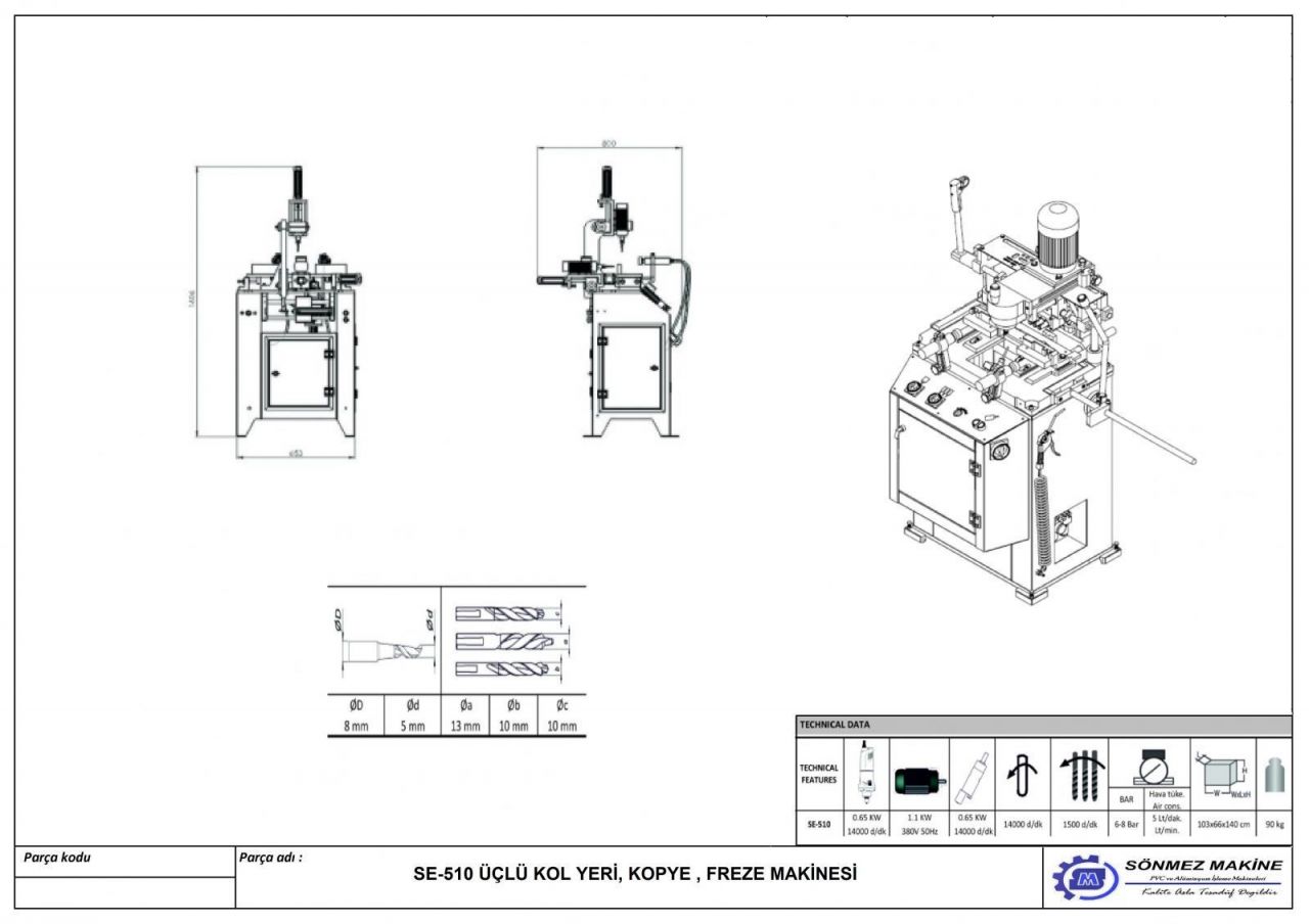 Copy+Drainage Router Machines With Triple Drilling Unit SE510 SE510